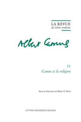 La Revue des lettres modernes, Camus et la religion