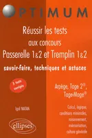 Réussir les tests aux concours Passerelle 1 & 2 et Tremplin 1 & 2 / savor-faire, techniques et astuc, savoir-faire, techniques et astuces