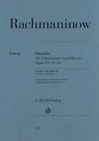 Vocalise Op.34 No.14 For Voice And Piano, Original key for high voice