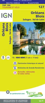 Top 100, 127, Top100127 Orleans / Blois  1/100.000