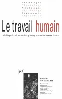 Le travail humain 2003 - vol. 66 - n° 4