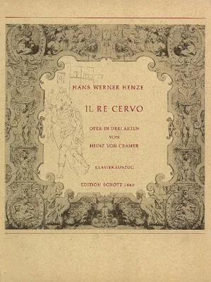 Il Re Cervo oder Die Irrfahrten der Wahrheit, Oper in 3 Akten nach Gozzi. Réduction pour piano.