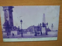 CPA : PARIS pylones du pont Alexandre III