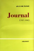 Journal, Tome 1 : 1927-1930