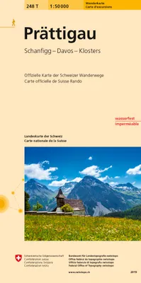 Carte nationale de la Suisse, 248 T, Prättigau / Schanfigg / Landschaft Davos 248t