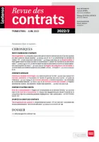 Revue des Contrats N°2-2022