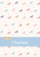 Le cahier de Charline - Petits carreaux, 96p, A5 - Chevaux