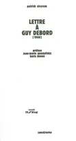 Lettre à Guy Debord
