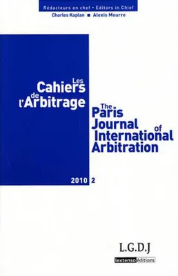 Les Cahiers de l'arbitrage - 2 - 2010