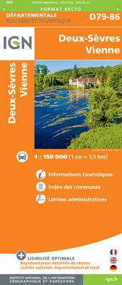 [France] départementale, routière et touristique, D23-87, D721349 Deux-Sèvres.Vienne (79.86)