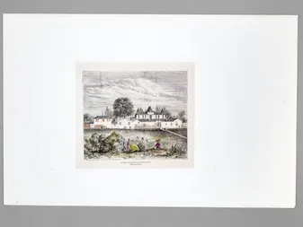 Château Rausan-Ségla (Margaux-Médoc) à M. Eugène Durand [ Gravure originale en couleurs ]