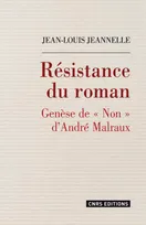 Résistance du roman, Genèse de "Non" d'André Malraux