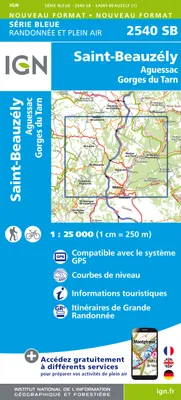 Série bleue [nouveau format], 2540SB, 2540Sb St-Beauzely/Aguessac/Gorges Du Tarn