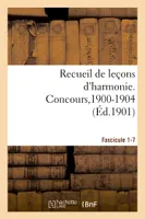 Recueil des leçons d'harmonie, concours pour les emplois de chef et sous-chef de musique,1900-1904, Fascicule 1-7. Auguste Chapuis