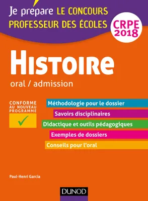 Histoire - Professeur des écoles - Oral / admission - CRPE 2018