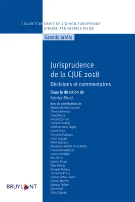 Jurisprudence de la CJUE 2018, Décisions et commentaires