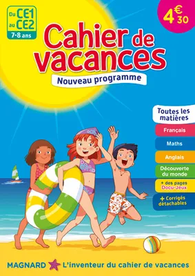 Cahier de vacances, du CE1 au CE2, éd. 2017