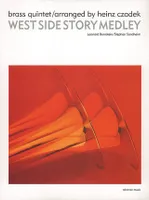 West Side Story Medley, brass quintet (2 trumpets in Bb, horn in F, trombone, tuba). Partition et parties.