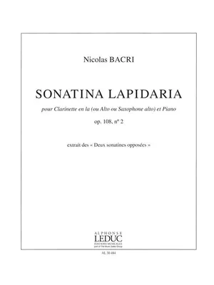 Sonatina lapidaria, Pour clarinette en la (ou alto ou saxophone alto) et piano