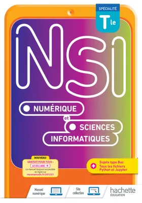 Numérique et Sciences Informatiques Tle Spécialité - Livre élève - Ed. 2022, Tle spécialité -