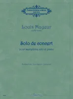 Solo de concert, Pour saxophone alto et piano