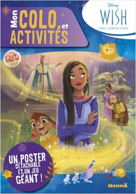 Disney Wish - Mon colo et activités + poster - Un poster détachable et un jeu géant !