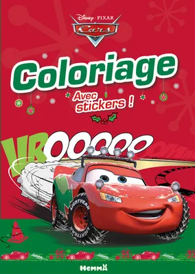 Cars Coloriage avec stickers (Noël)
