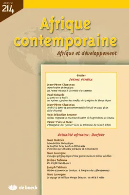 AFRIQUE CONTEMPORAINE 2005/2 - N.214 AFRIQUE ET DEVELOPPEMENT. JEUNES RURAUX ET  DARFOUR
