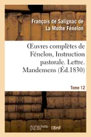 Oeuvres complètes de Fénelon, Tome XII. Instruction pastorale. Lettre. Mandemens