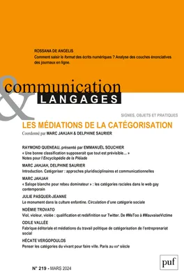 Communication et langages 2024, n.219