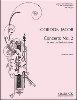 Viola Concerto No.2 in G, viola and string orchestra. Réduction pour piano avec partie soliste.