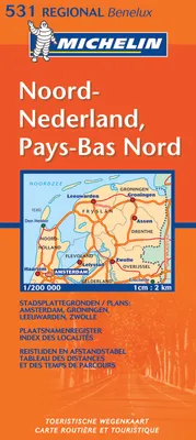 Régional Benelux, 13700, CARTE ROUTIERE 531 NOORD-NEDERLAND / PAYS-BAS NORD