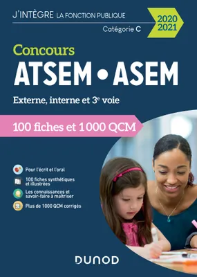 Concours ATSEM/ASEM 2020/2021 - 100 Fiches et 1 000 QCM, 100 Fiches et 1 000 QCM