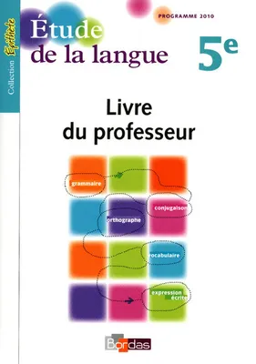 Épithète Étude de la langue 5e 2010 Livre du professeur
