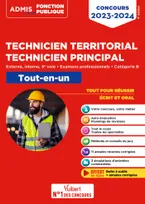 Concours Technicien territorial - Technicien principal - Catégorie B - Tout-en-un, Externe, interne, 3e voie, examens professionnels 2023-2024