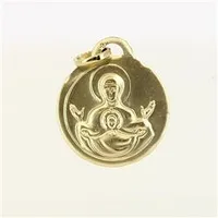 Médaille Marie, Mère de l'Emmanuel Plaqué Or 24 Carat