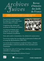 ARCHIVES JUIVES, VOL.52, N.2, Enfants comme les autres ? Les Enfances juives dans la France contemporaine