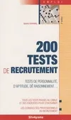 Livres Scolaire-Parascolaire Formation pour adultes 200 tests de recrutement, tests de personnalité, d'aptitude, de raisonnement Sabine Duhamel