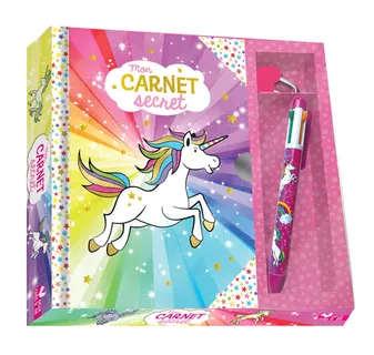 Mon carnet secret licorne - coffret avec stylo 4 couleurs - Collectifs -  Librairie L'Armitière