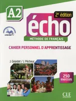 Echo A2 cahier personnel d'apprentissage + cd audio 2ed
