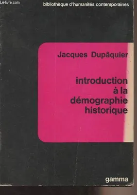 Introduction à la démographie historique - 