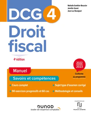 1, DCG 4 Droit fiscal - Manuel 2022-2023