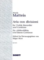 Aria con Divisioni, treble recorder and piano.