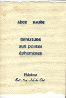 Collection Aubade Ciel, Miniature aux portes éphémères, Bilingue français/anglais