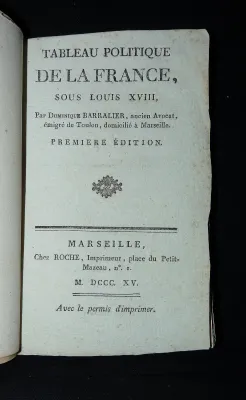 Tableau politique de la France sous Louis XVIII