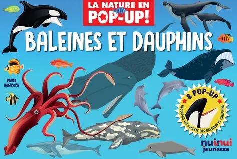 Jeux et Jouets Livres Livres pour les 3-6 ans Livres animés, pop up La nature en pop-up - Baleines et dauphins David Hawcock