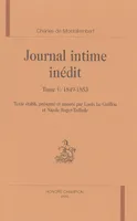 Tome V, 1849-1853, Journal intime inédit, 1849-1853