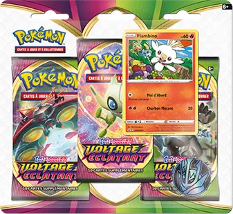 Pack 3 boosters Voltage Eclatant - Flambino