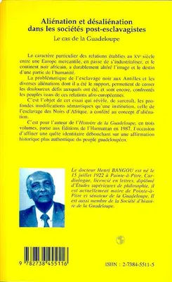 Aliénation et désaliénation dans les sociétés post-esclavagistes, Le cas de la Guadeloupe