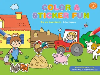 A la ferme / color & sticker fun, COLOR & STICKER FUN